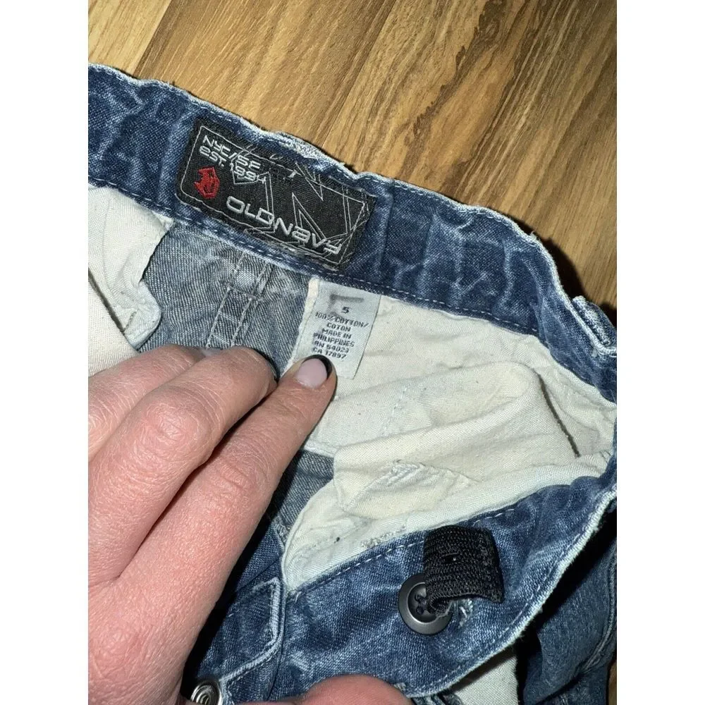Old‎ Navy Gap Kids 1969 Jeans Shorts Vintage Blue Denim Wide Leg Boys 5 VTG Lot